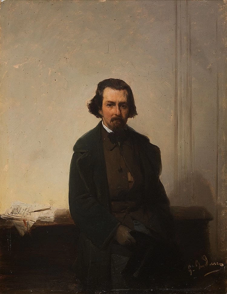 Ritratto del patriota Manfredo Ginami (Bergamo 1825 - Milano 1859)